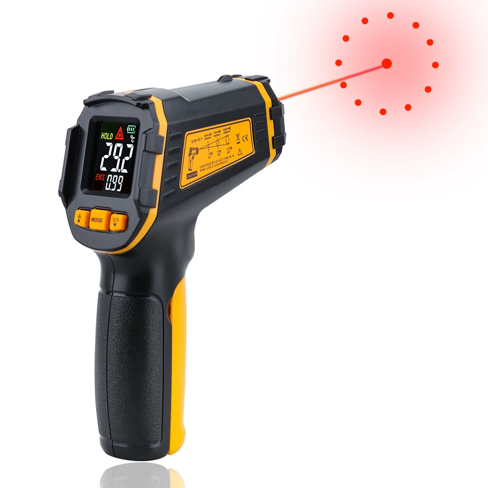 1. Laser Temperature Meter Color LCD Light Alarm