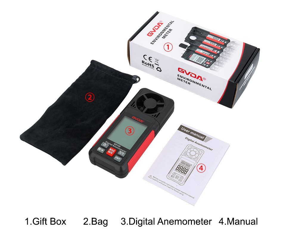 16  Wind Speed Temperature Wind Chill Tester Humidity
