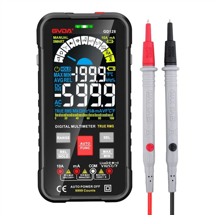 Rentang Otomatis Multimeter Digital RMS Sejati