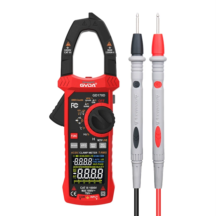 Digital 9999 Menghitung Meteran Klem AC DC True RMS