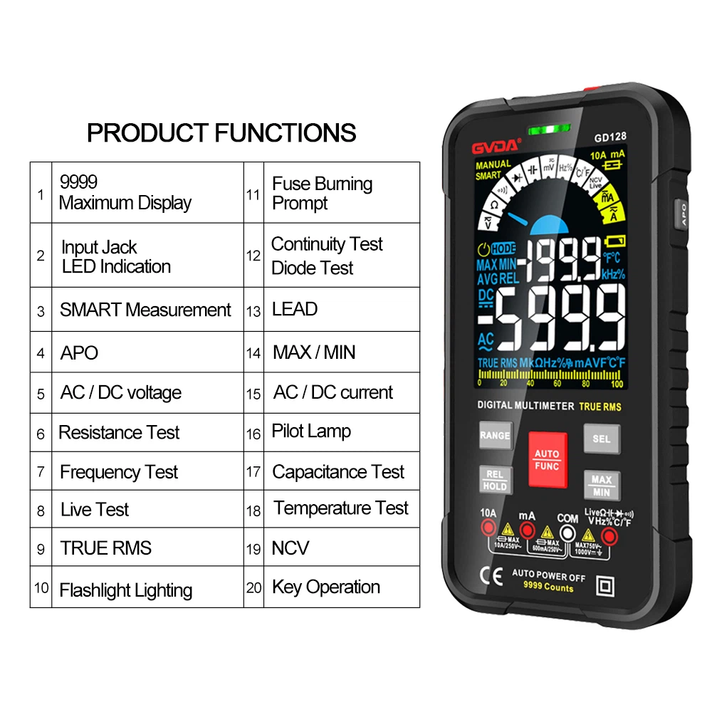 2 Ture RMS Multimeter